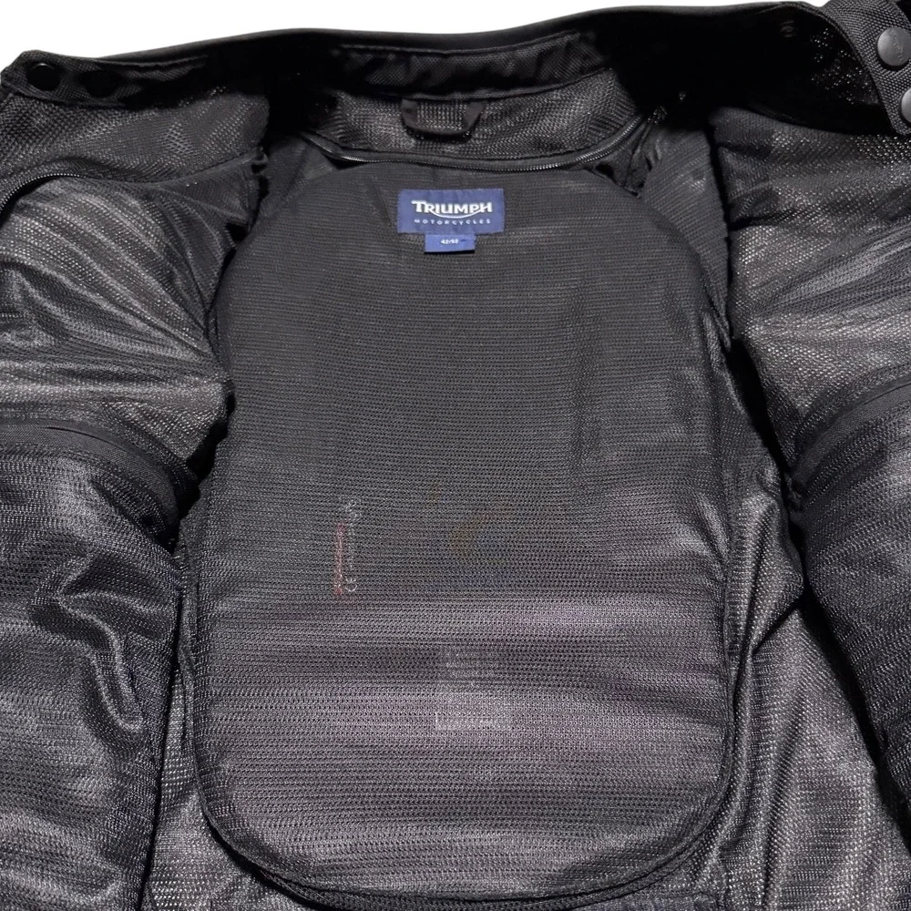 Triumph Motorcycles Mesh Padded Armored Biker‎ Motorcycle Jacket Men 42/52 (L)